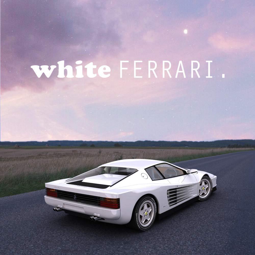1000x1000 White Ferrari Frank Ocean Poster Decor Gift : Handmade Products