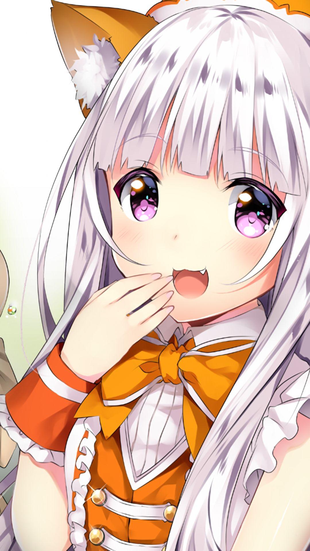 1080x1920 Neko Anime Girl HD Wallpaper