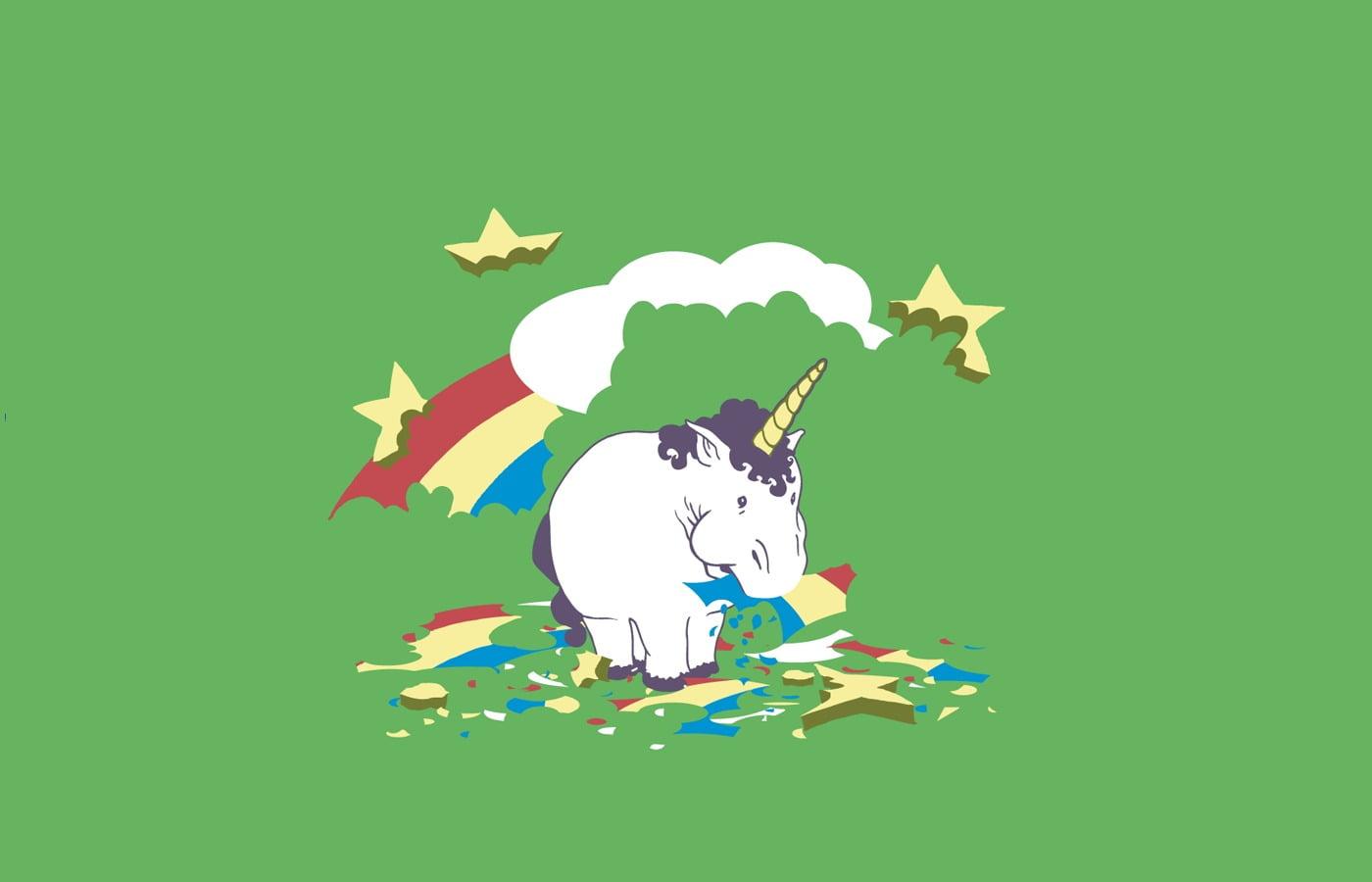 1400x900 White unicorn wallpaper, rainbows, simple, minimalism, green • Wallpaper For You HD Wallpaper For Desktop & Mobile