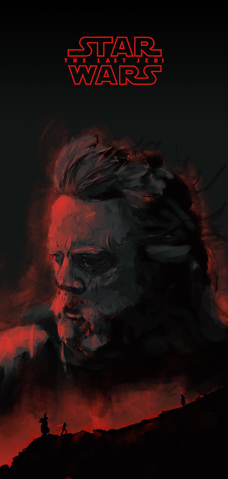 900x1888 Star Wars The Last Jedi Phone Wallpaper