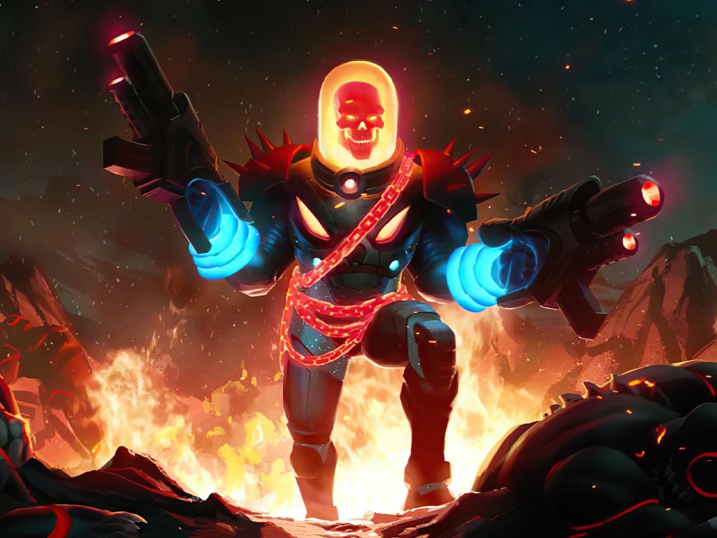 1024x768 Desktop wallpaper cosmic ghost rider, marvel contest of champions, mobile game, HD image, picture, background, f4b59e