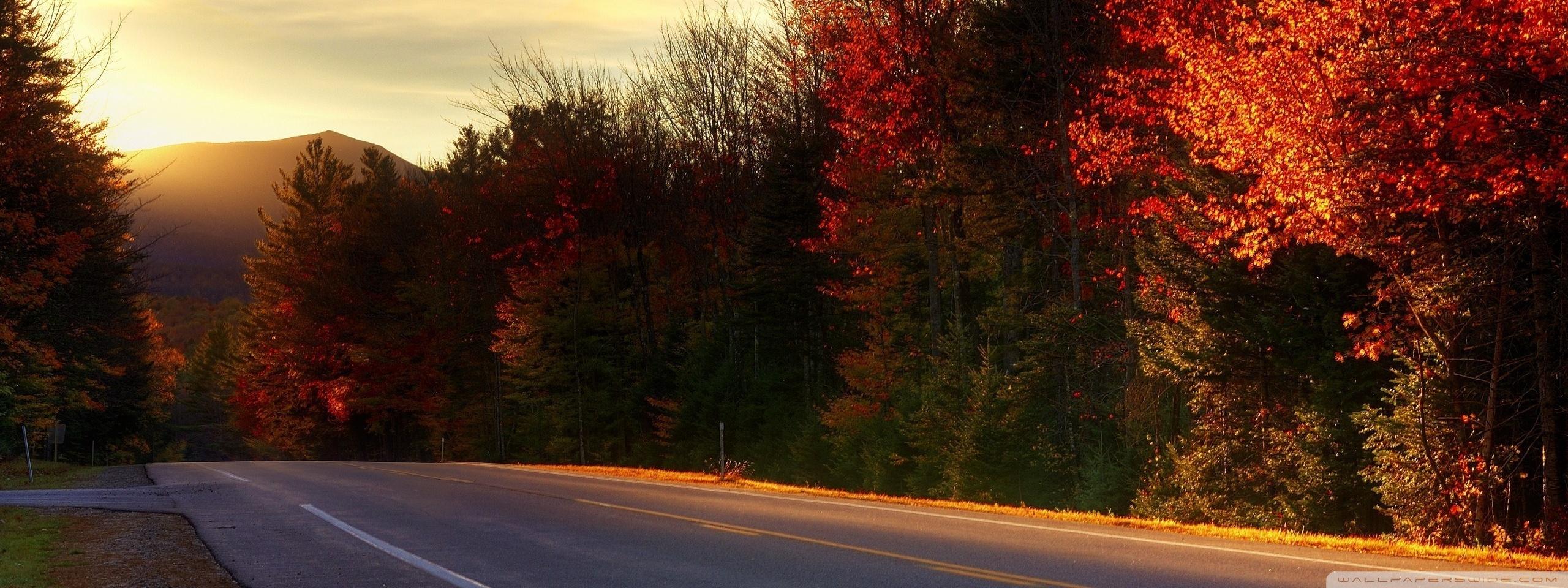 2560x960 Road In New Hampshire Ultra HD Desktop Background Wallpaper for 4K UHD TV : Multi Display, Dual Monitor : Tablet