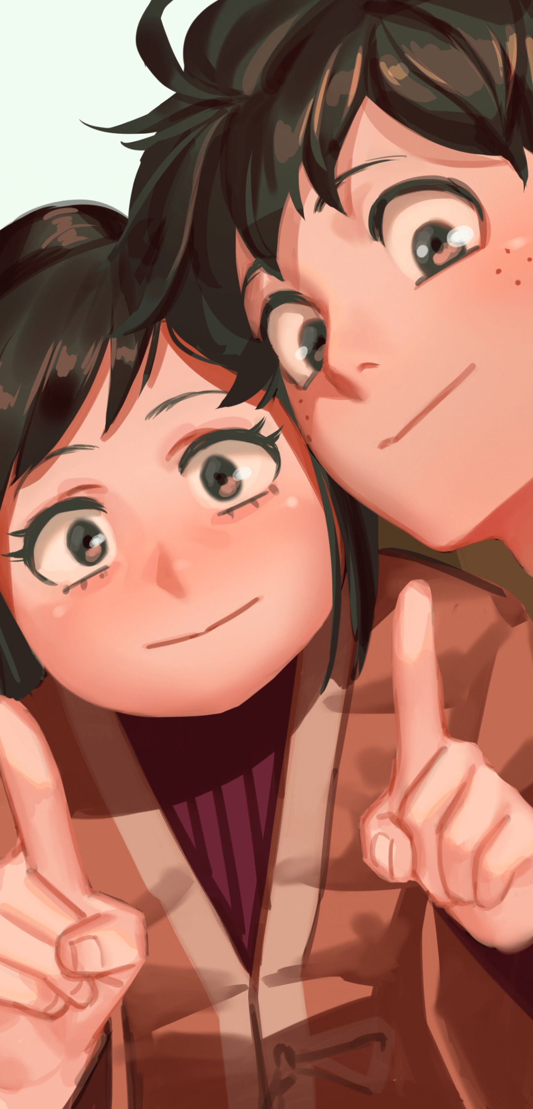 1080x2246 Download 1080x2246 Midoriya Izuku, Midoriya Inko, Boku No Hero Academia, Cute, Happy New Year 2019 Wallpaper for Xiaomi Pocophone F Asus ZenFone 5Z