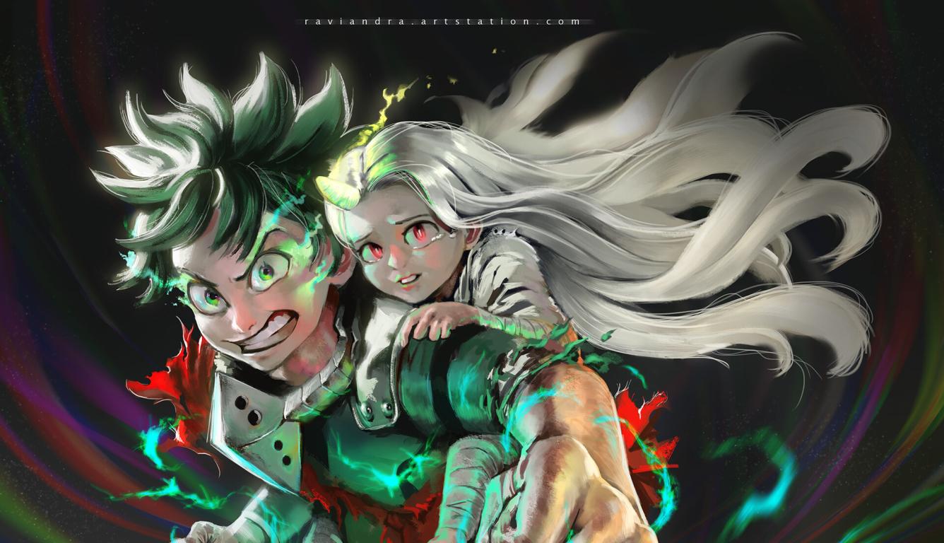 1336x768 Eri and Izuku Midoriya HD Laptop Wallpaper, HD Anime 4K Wallpaper, Image, Photo and Background