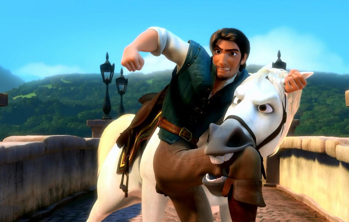 1332x850 Wallpaper horse, Maximus, Rapunzel: a tangled tale, Flynn Rider image for desktop, section фильмы