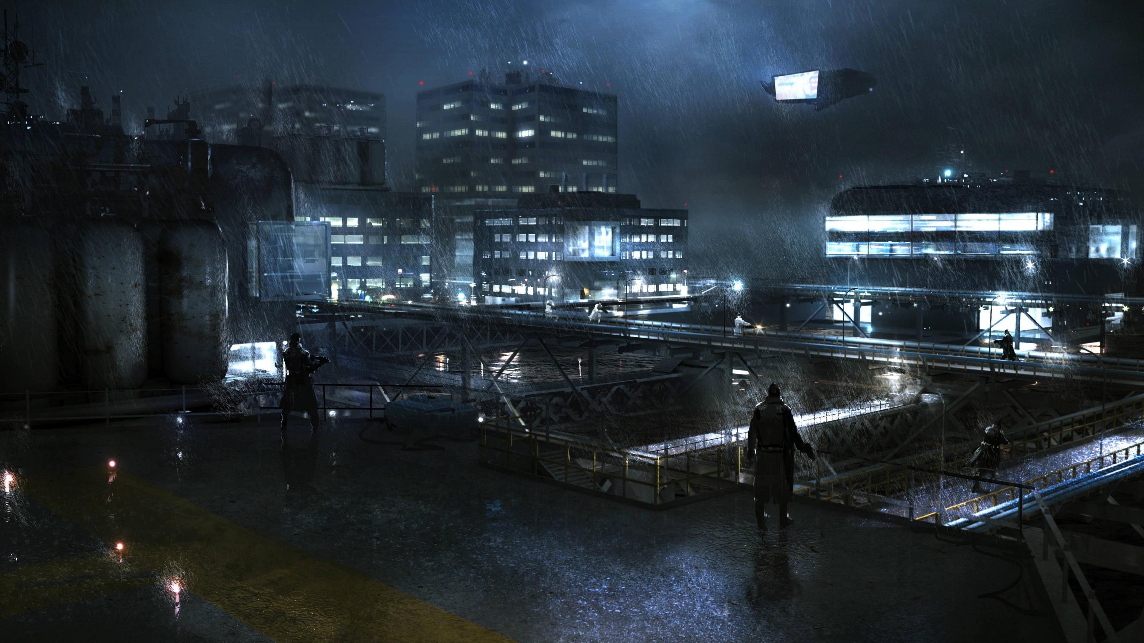 3840x2160 Cyberpunk Background HD