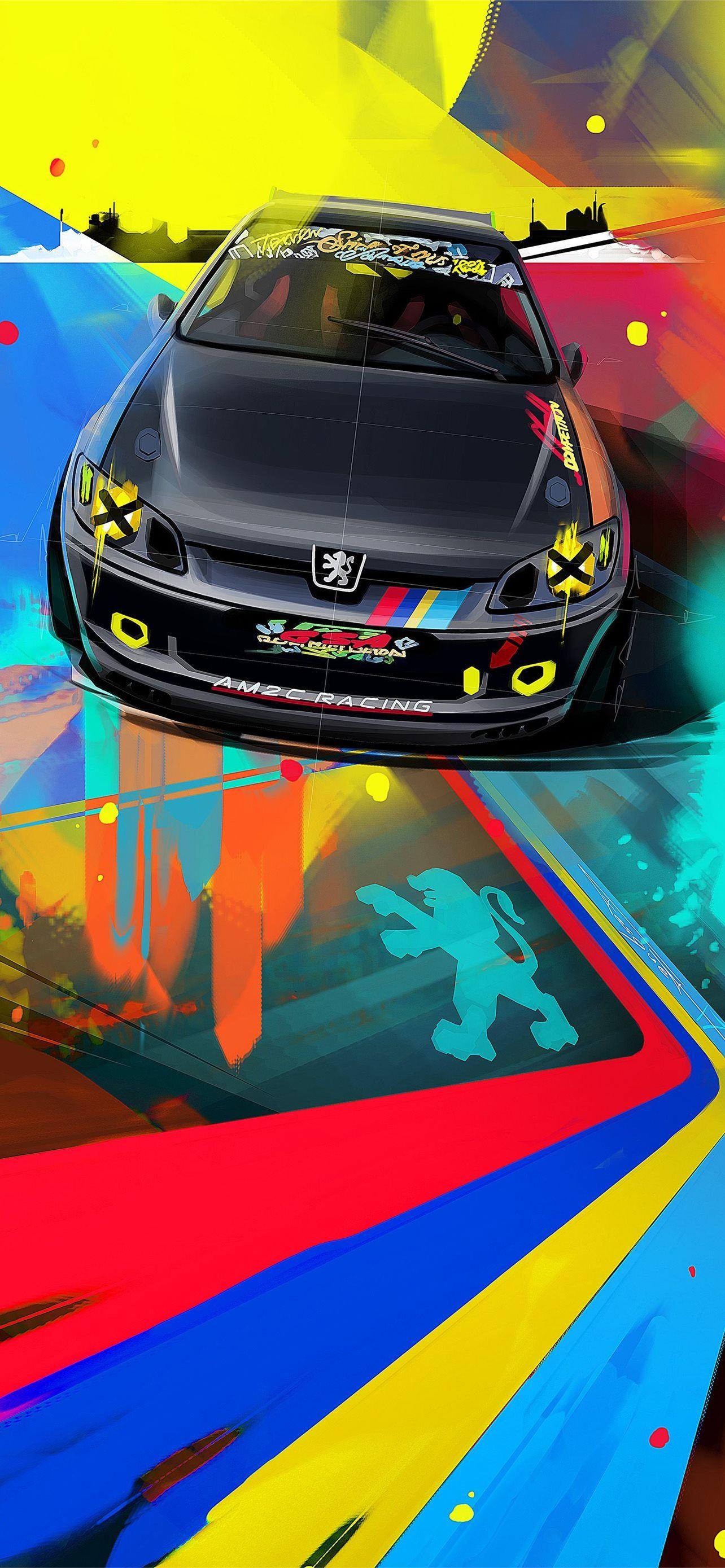 1284x2778 peugeot logo iPhone Wallpaper Free Download