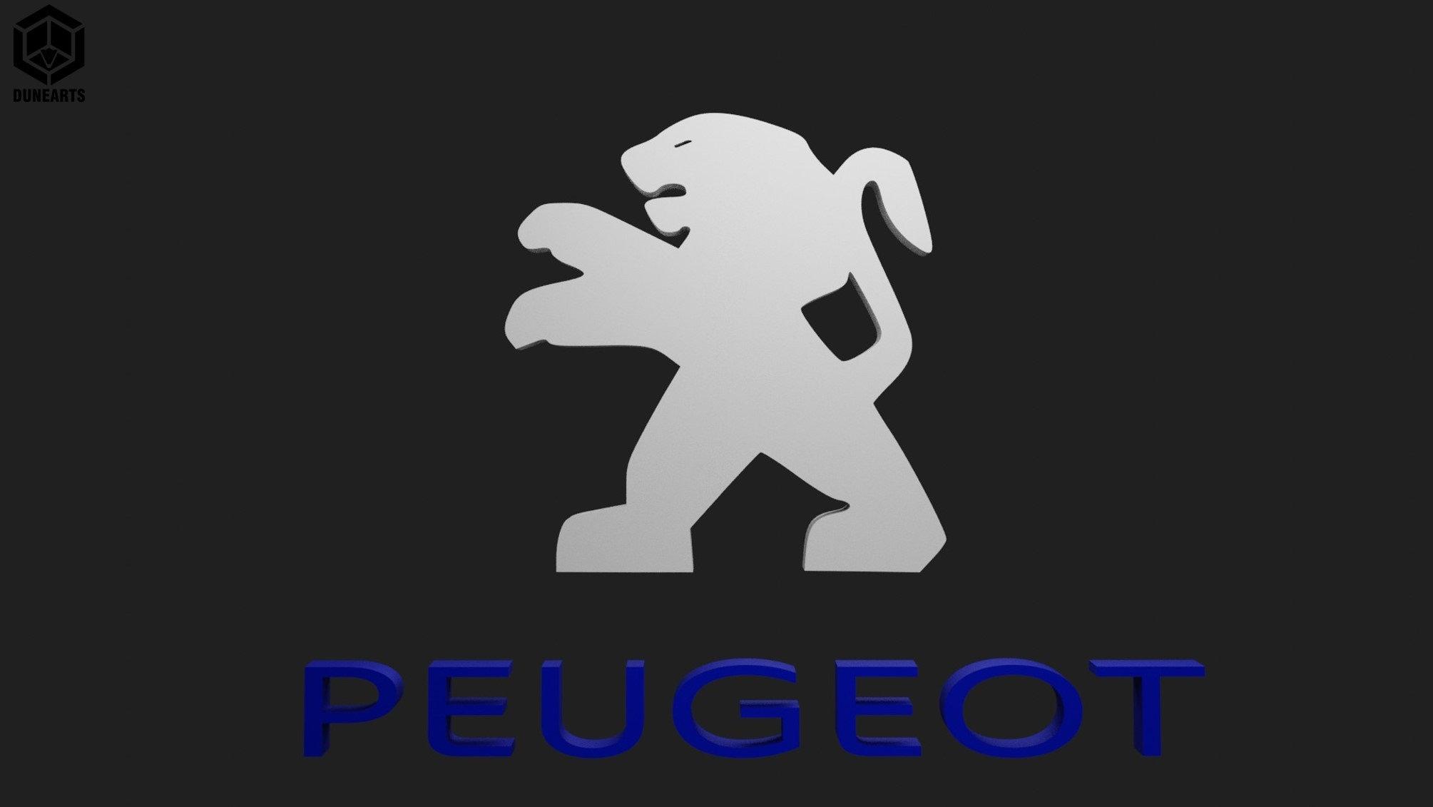 2009x1131 Peugeot logo 3D STL Peugeot logotype