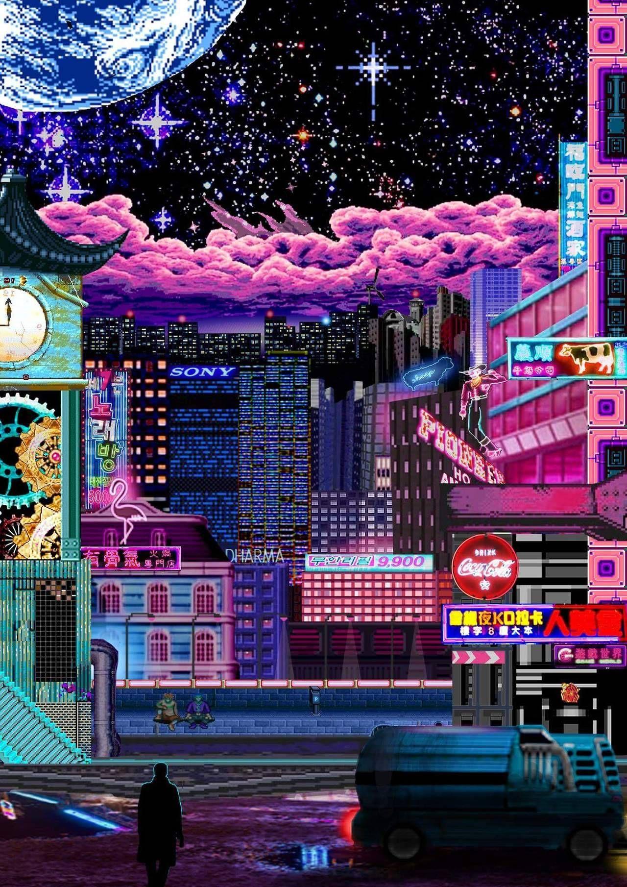 Pixel Vaporwave Aesthetic Wallpapers Top Free Pixel Vaporwave 