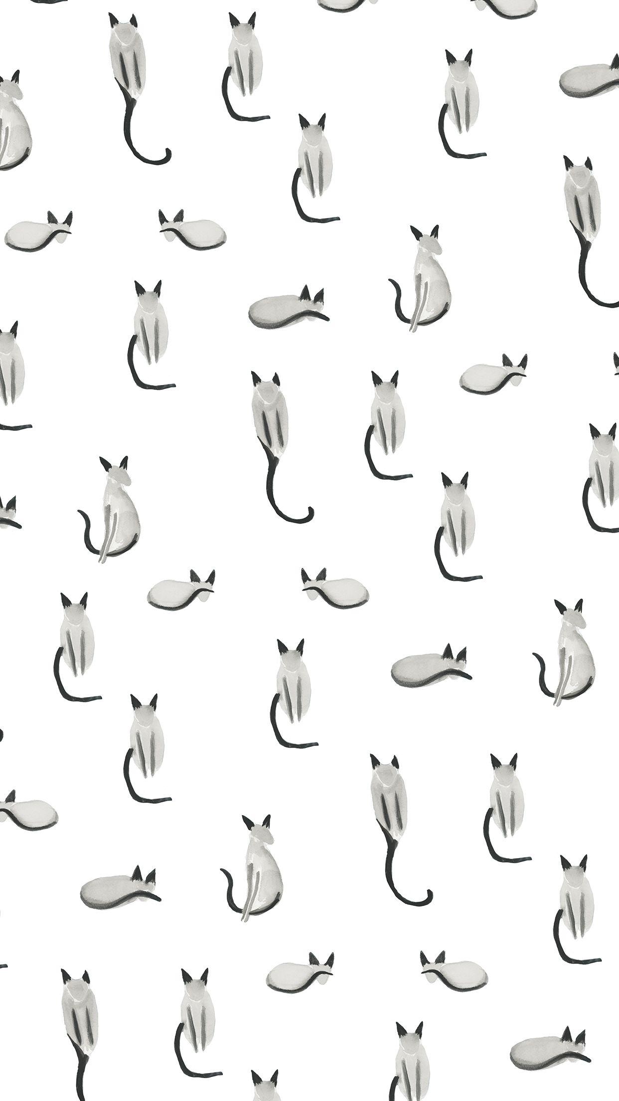 Cat Pattern iPhone Wallpapers Top Free Cat Pattern iPhone Backgrounds WallpaperAccess