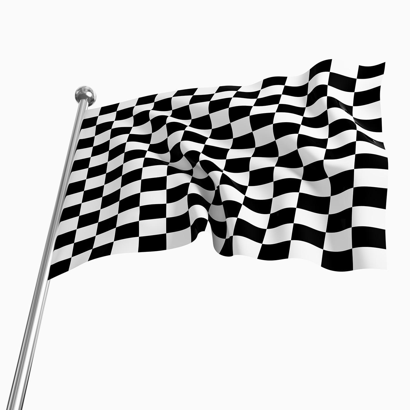 1400x1400 Racing Flag Wallpaper