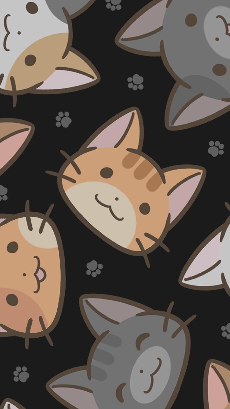 780x1387 Cat Pattern Wallpaper [Dark Mode]'s Ko Fi Shop Fi ❤️ Where Creators Get Donations From Fans, With A 'Buy Me A Coffee' Page