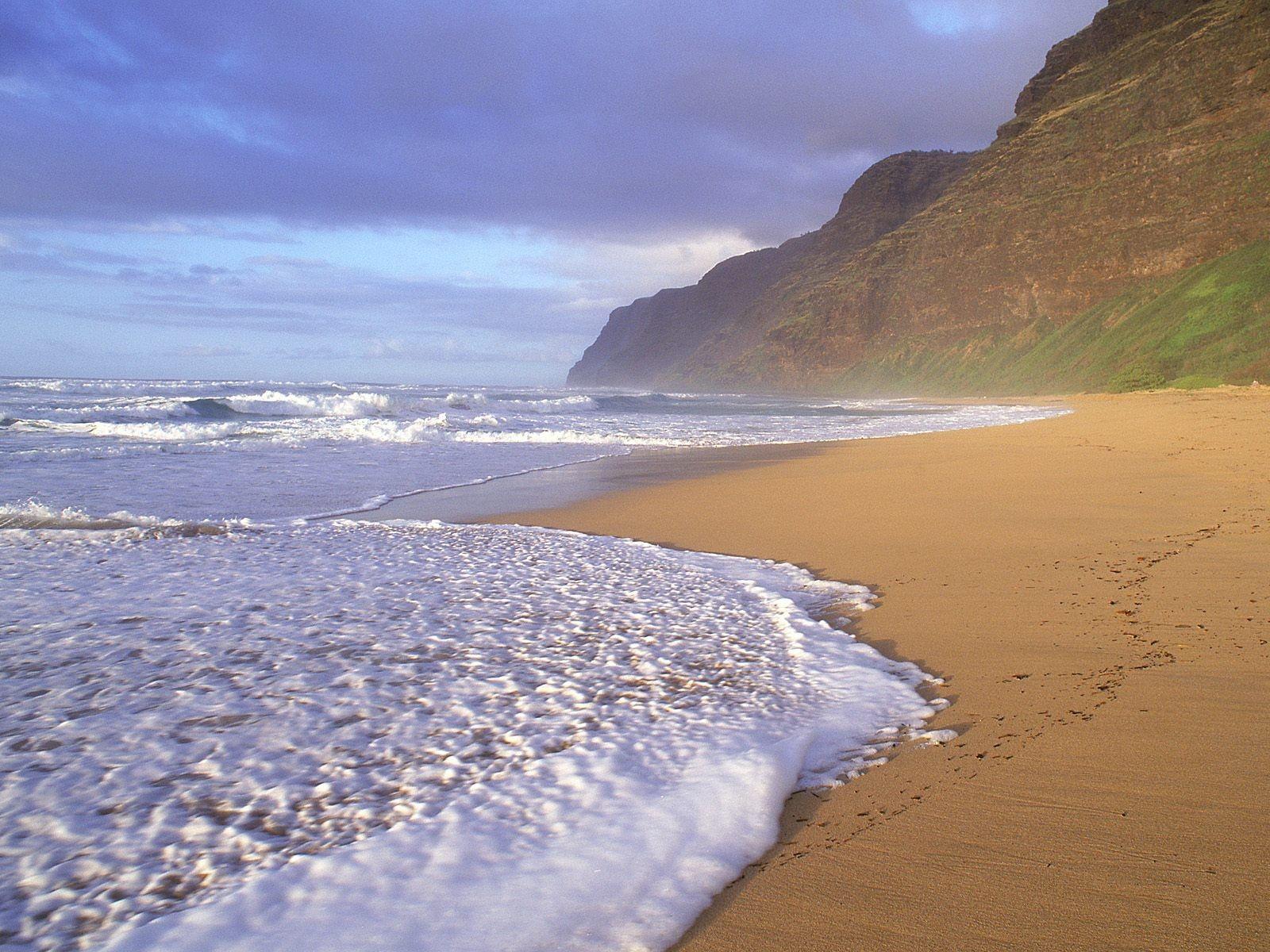 1600x1200 Hawaii Nature Shore Beaches Polihale Beach Kauai Wallpaper