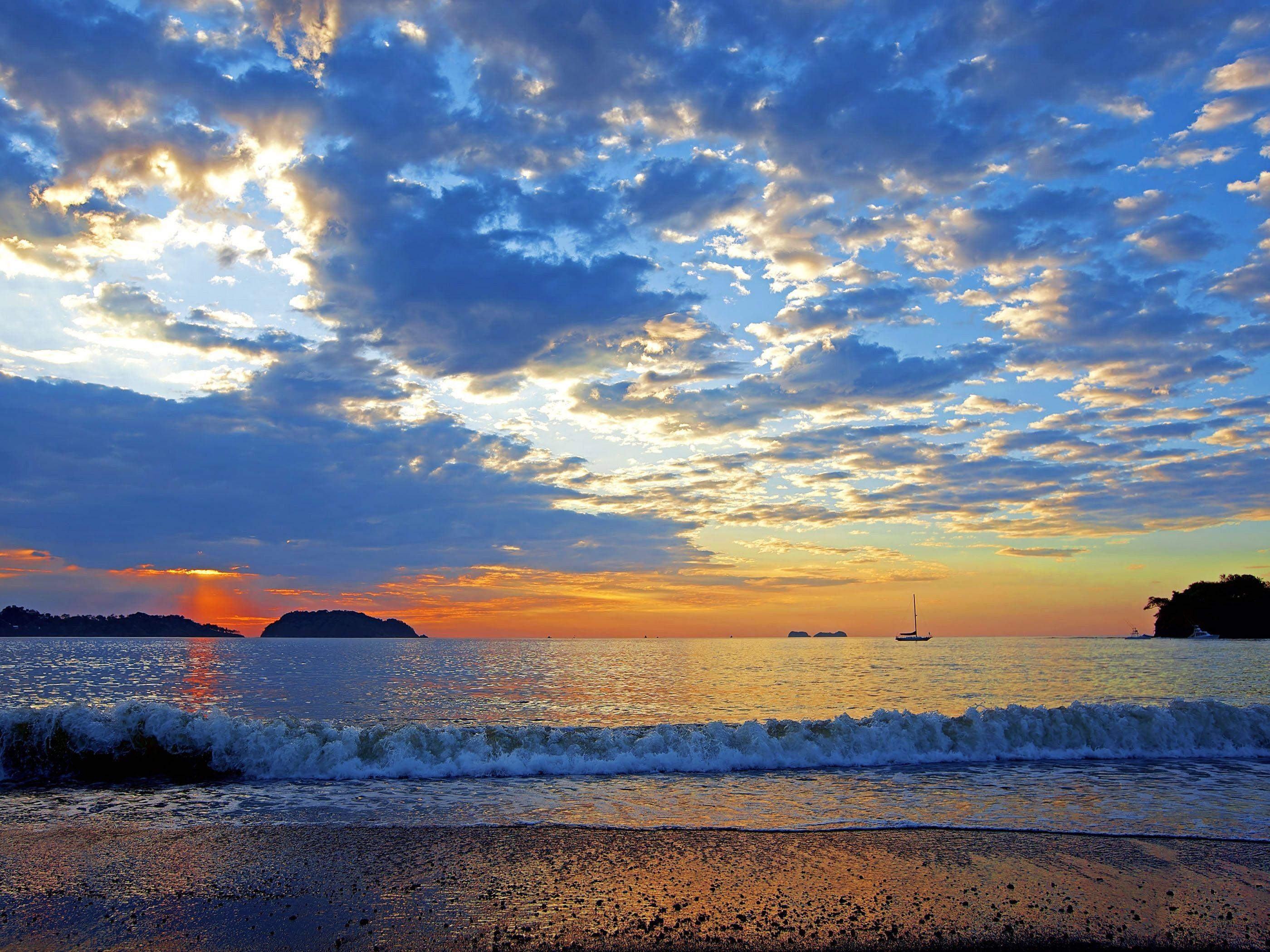 2800x2100 Na Pali Coast Sunset Kauai Hawaii Clouds Water Mountains Sea