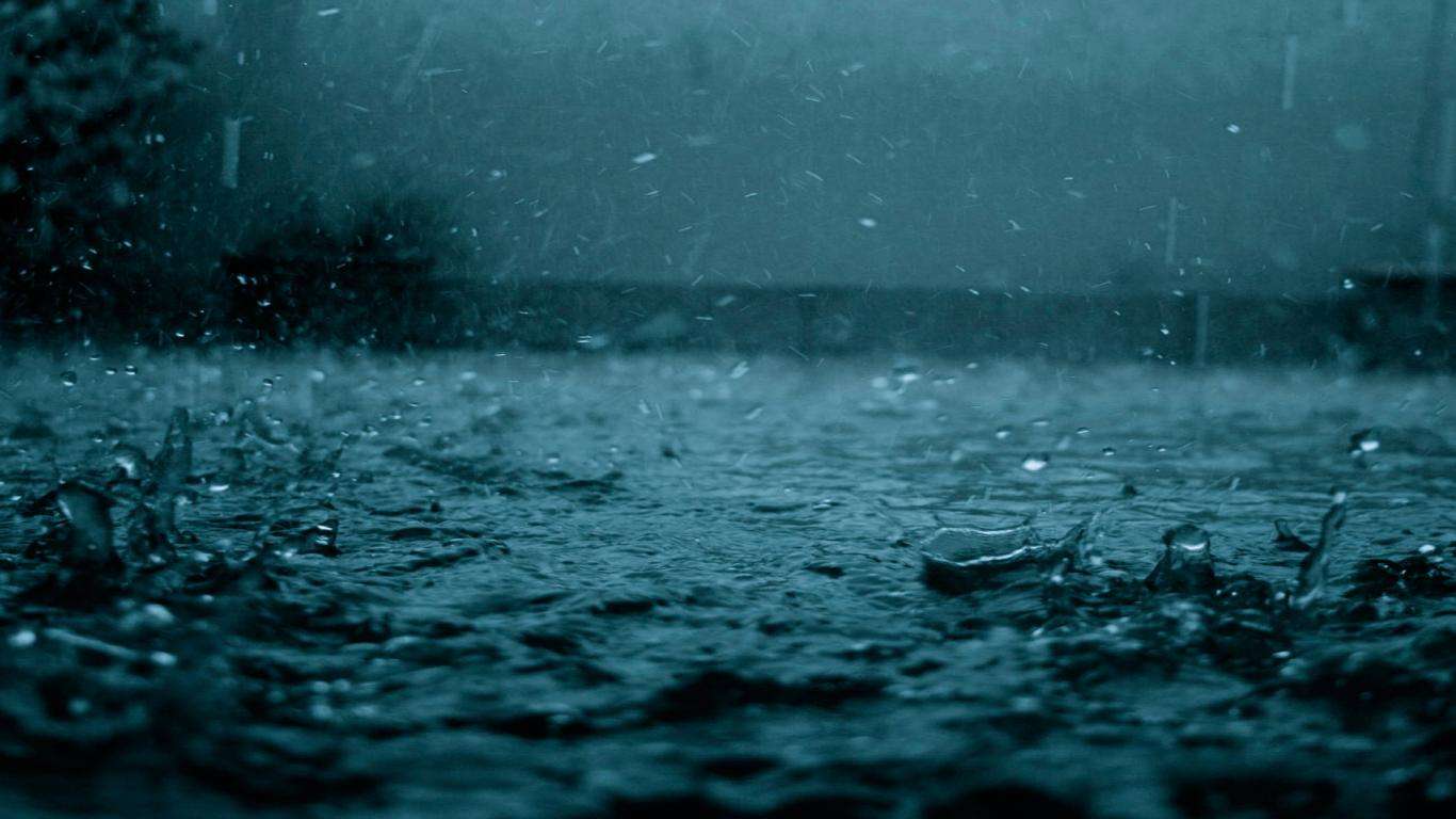 1366x768 Aesthetic Rain Wallpaper