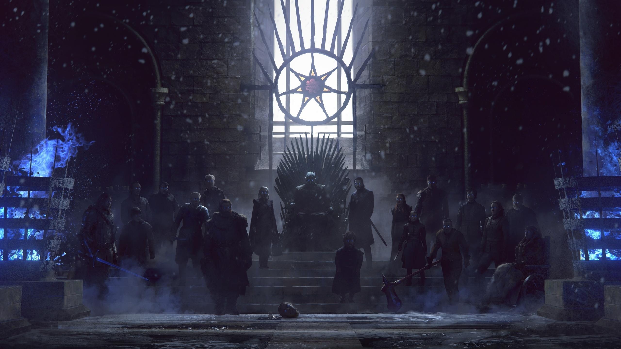 2560x1440 Download 2560x1440 wallpaper game of thrones, zombies army, night king, art, dual wide, widescreen 16: widescreen, 2560x1440 HD image, background, 21451