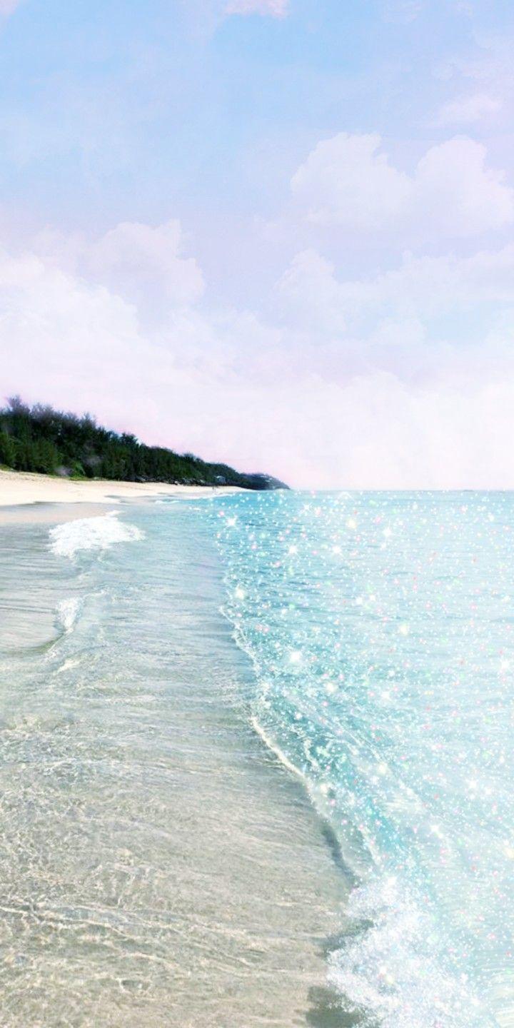 720x1440 Aesthetic Wallpaper Glitter Beach