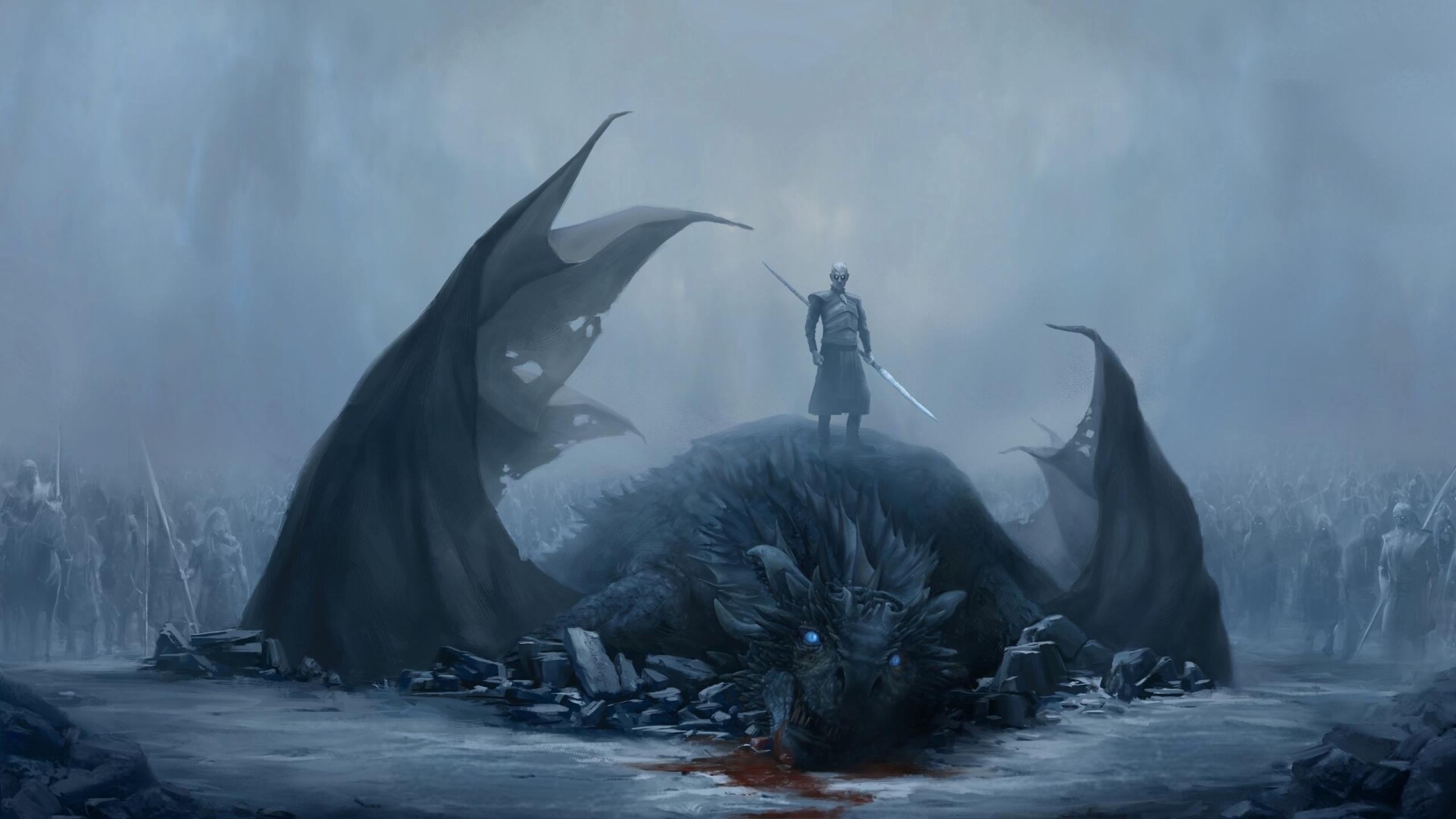 2560x1440 Night King and Viserion 1440P Resolution Wallpaper, HD TV Series 4K Wallpaper, Image, Photo and Background
