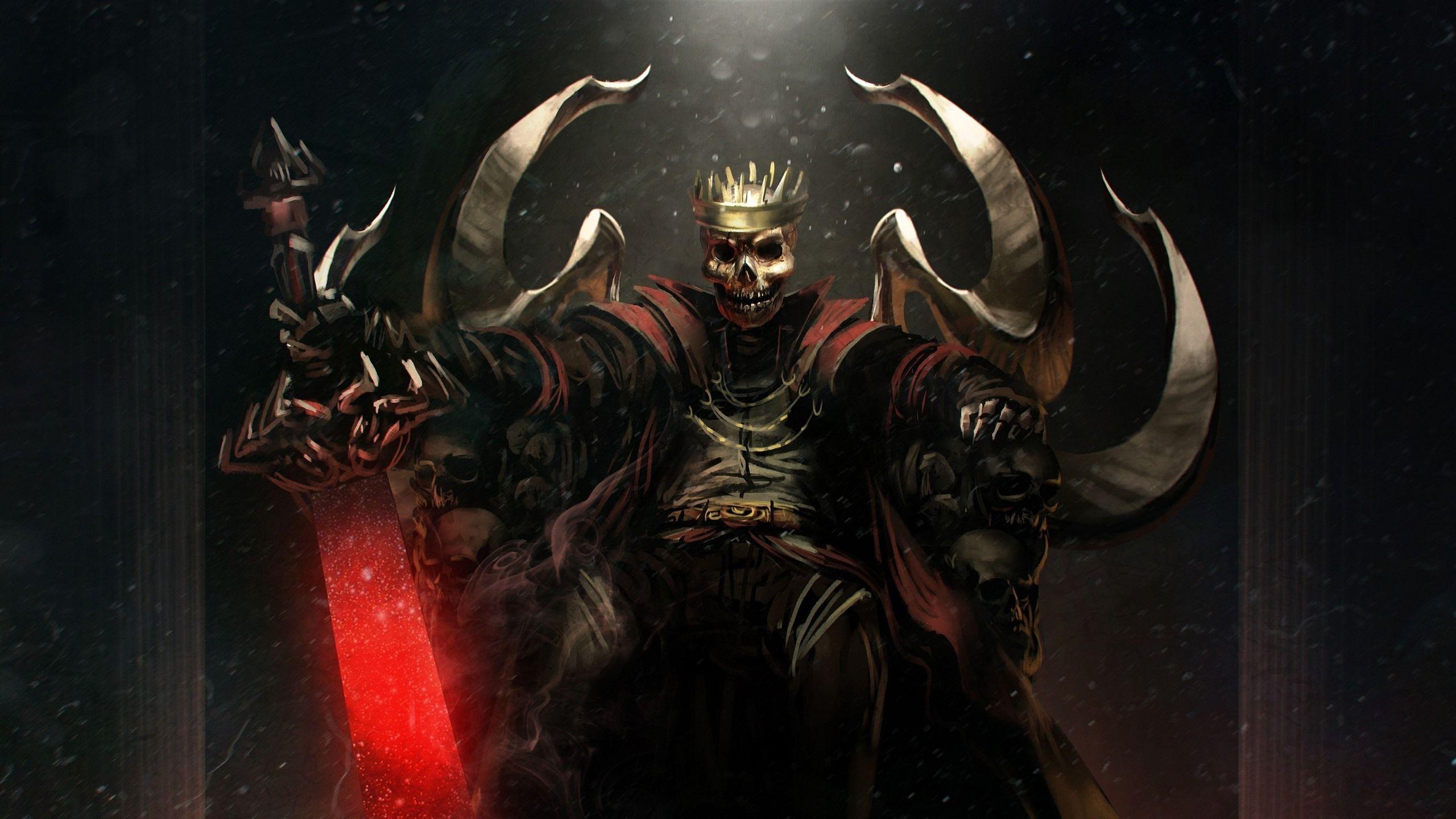 2560x1440 Skull King Wallpaper