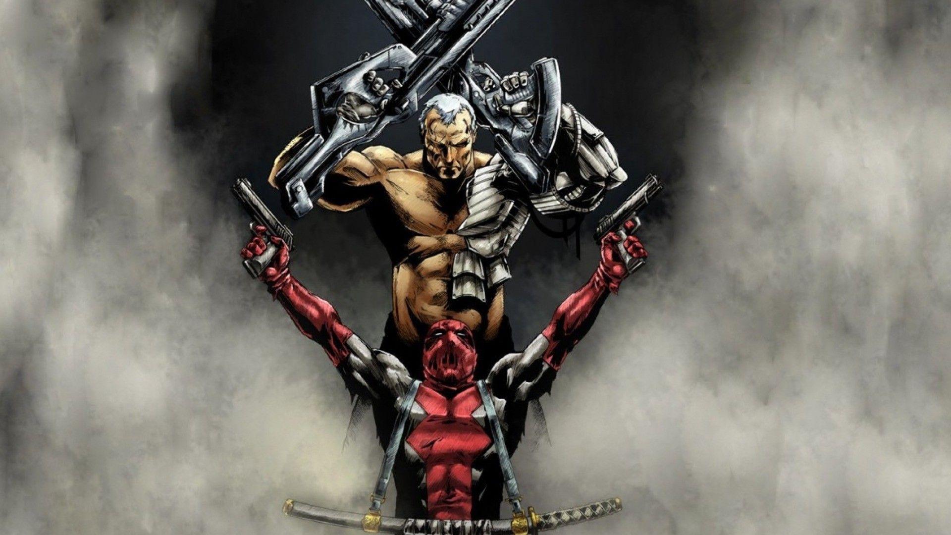 1920x1080 Wallpaper : machine, comics, Deadpool, Cable, Wade Wilson