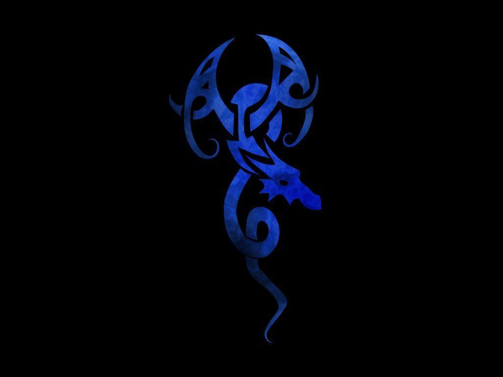 1024x768 Tribal Dragon Wallpaper