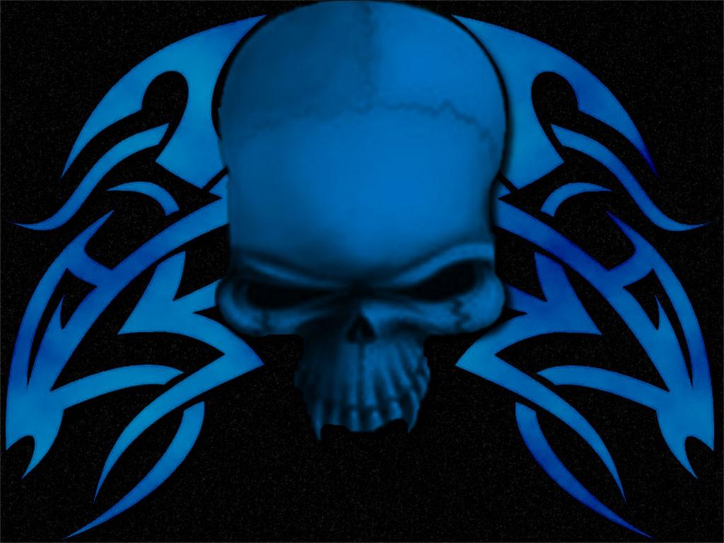 1024x768 Tribal Skulls Wallpaper