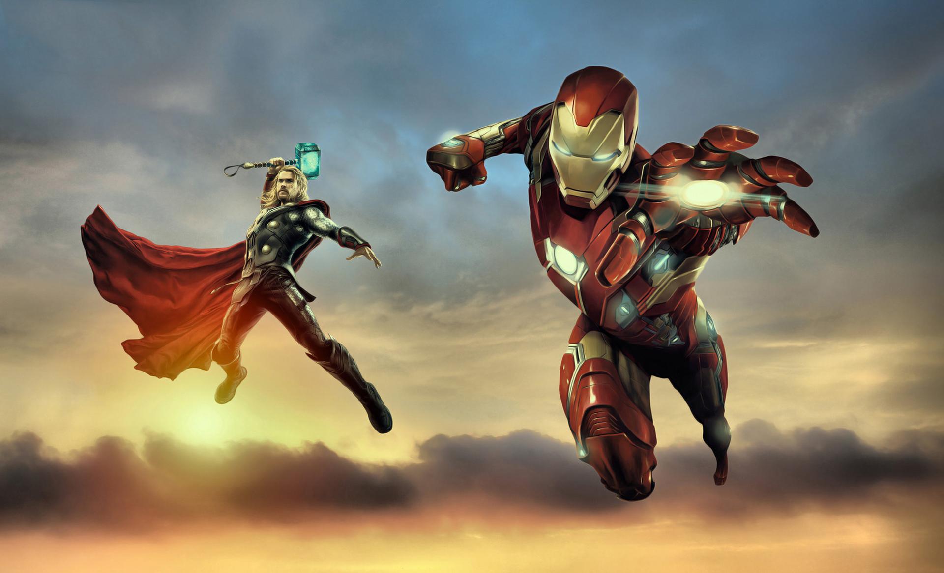 1920x1166 Thor Iron Man, HD Superheroes, 4k Wallpaper, Image, Background, Photo and Picture