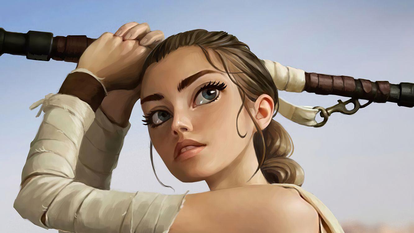 1333x750 Wallpaper Rey Star Wars Fan Art, King, Star Wars The Last Jedi, Darth Vader, Fan Art, Background Free Image