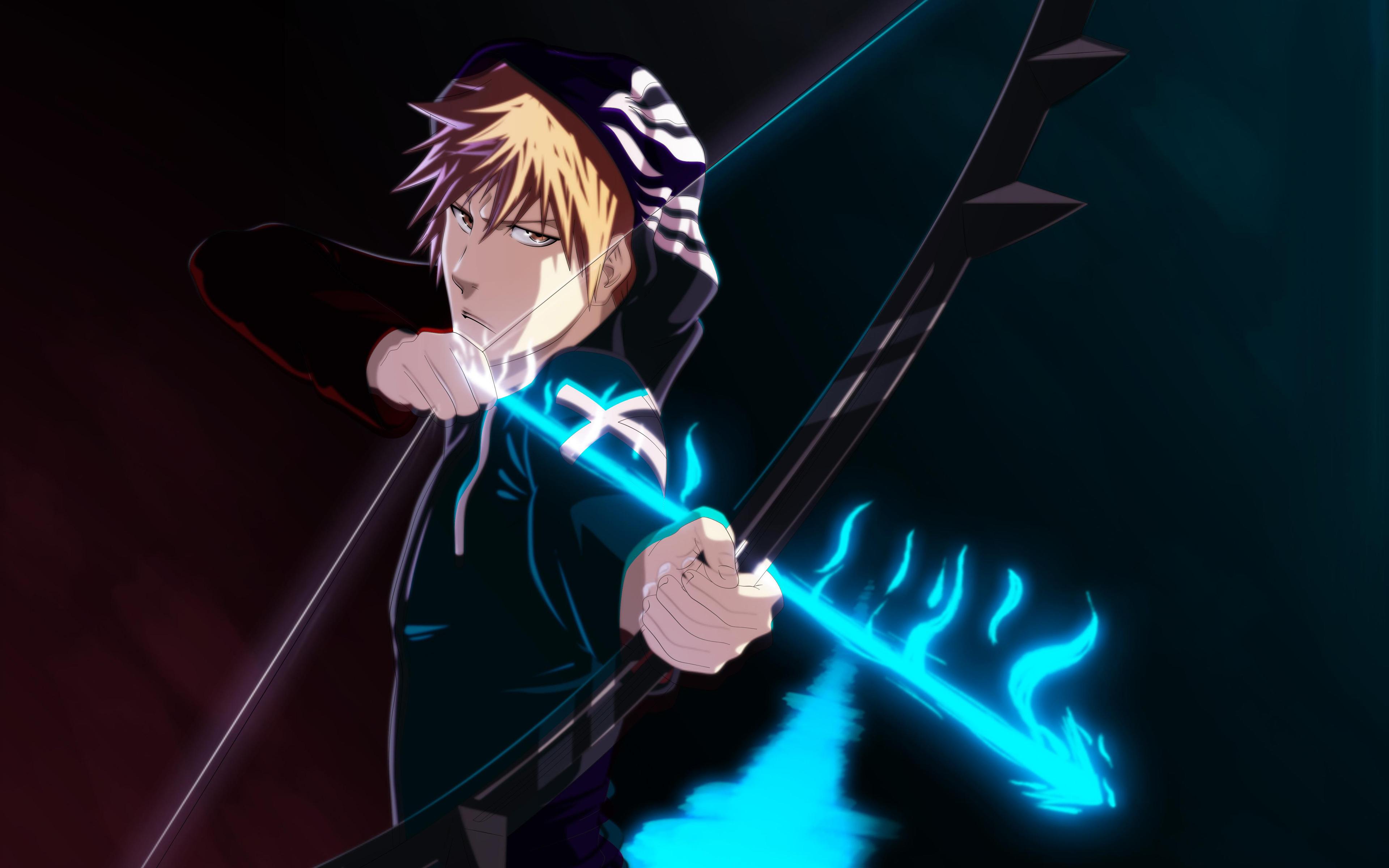 3840x2400 Ichigo Kurosaki, 4k, Bow, Fire Arrow, Manga, Kurosaki Resolution Ichigo Wallpaper 4k