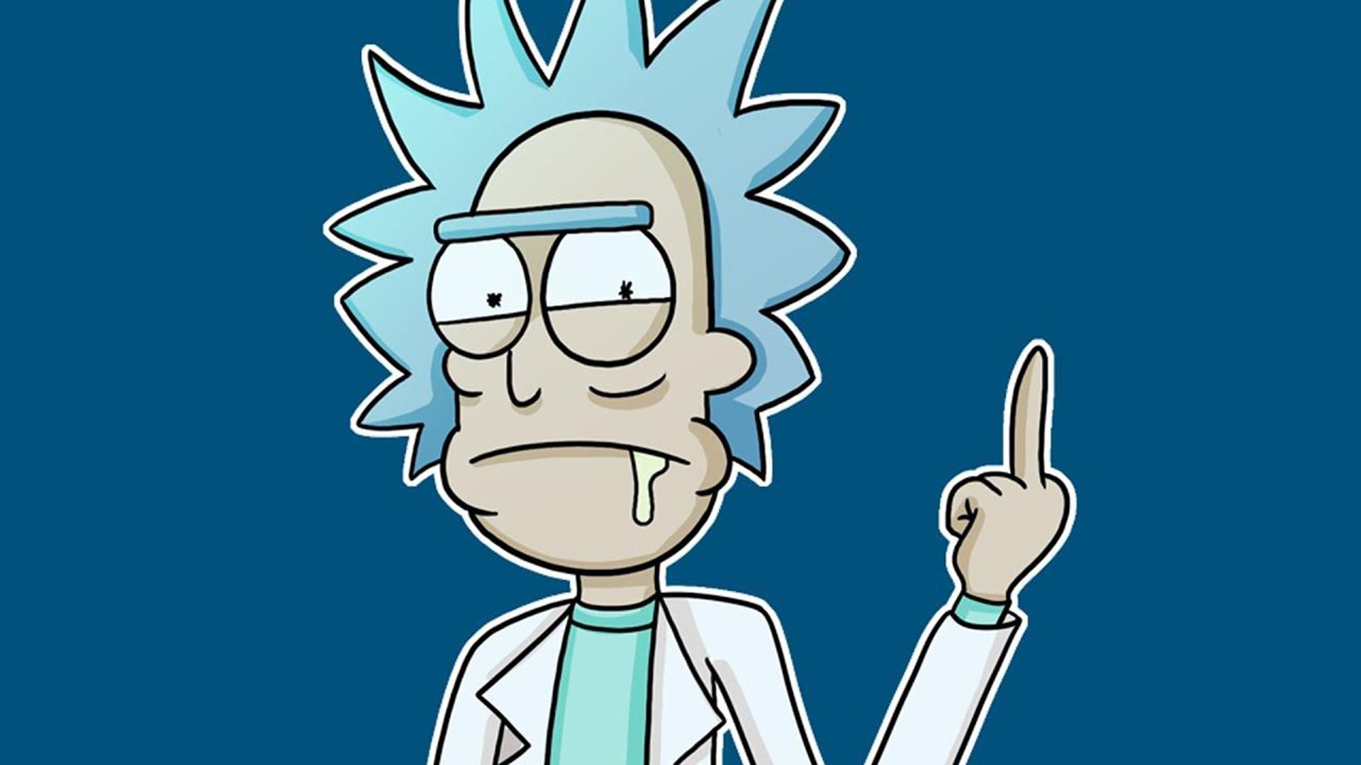 1920x1080 Rick Sanchez In Blue Background HD Rick and Morty Wallpaper