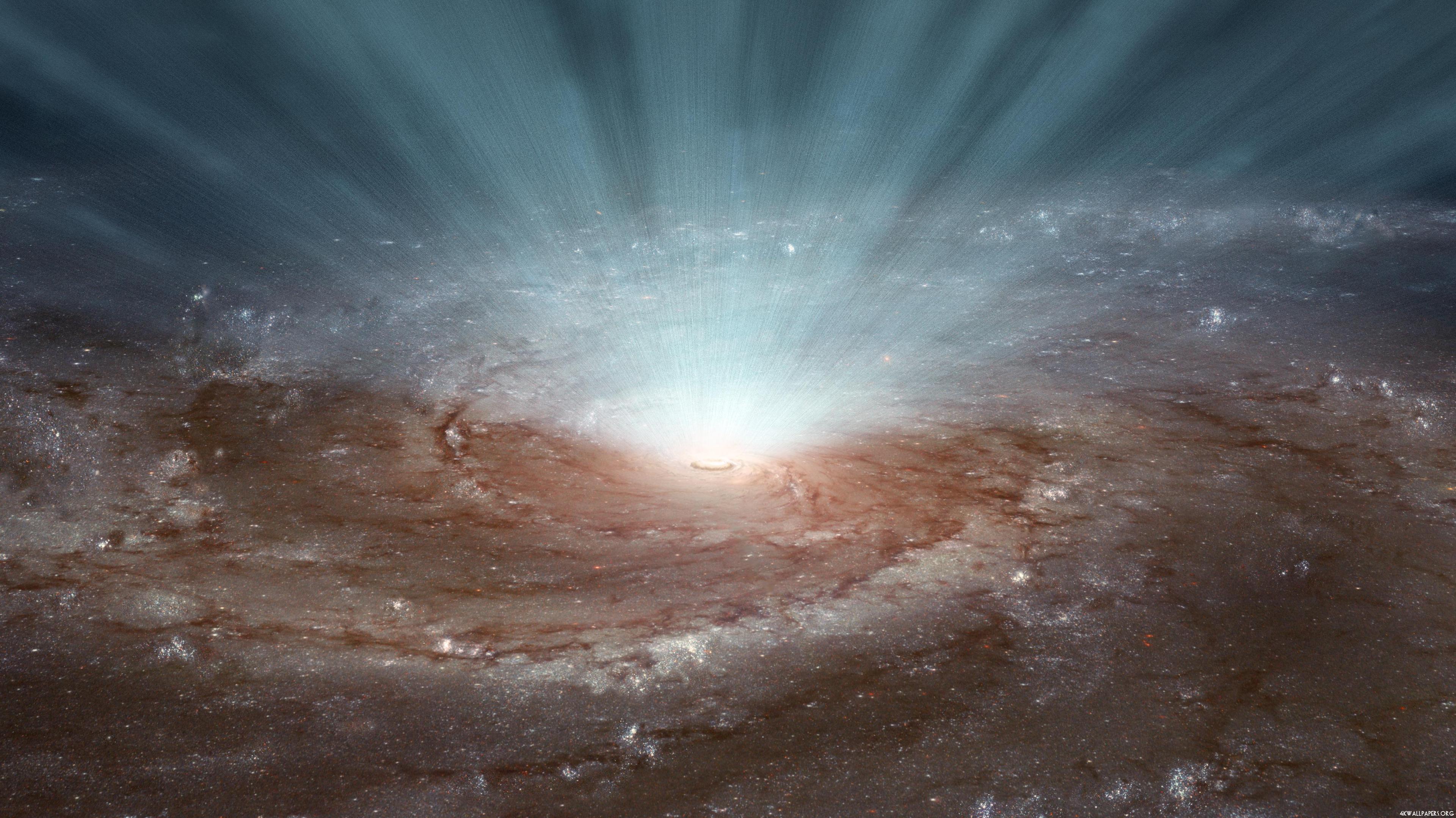 3840x2159 4K Black Hole Winds In Galaxy Wallpaper