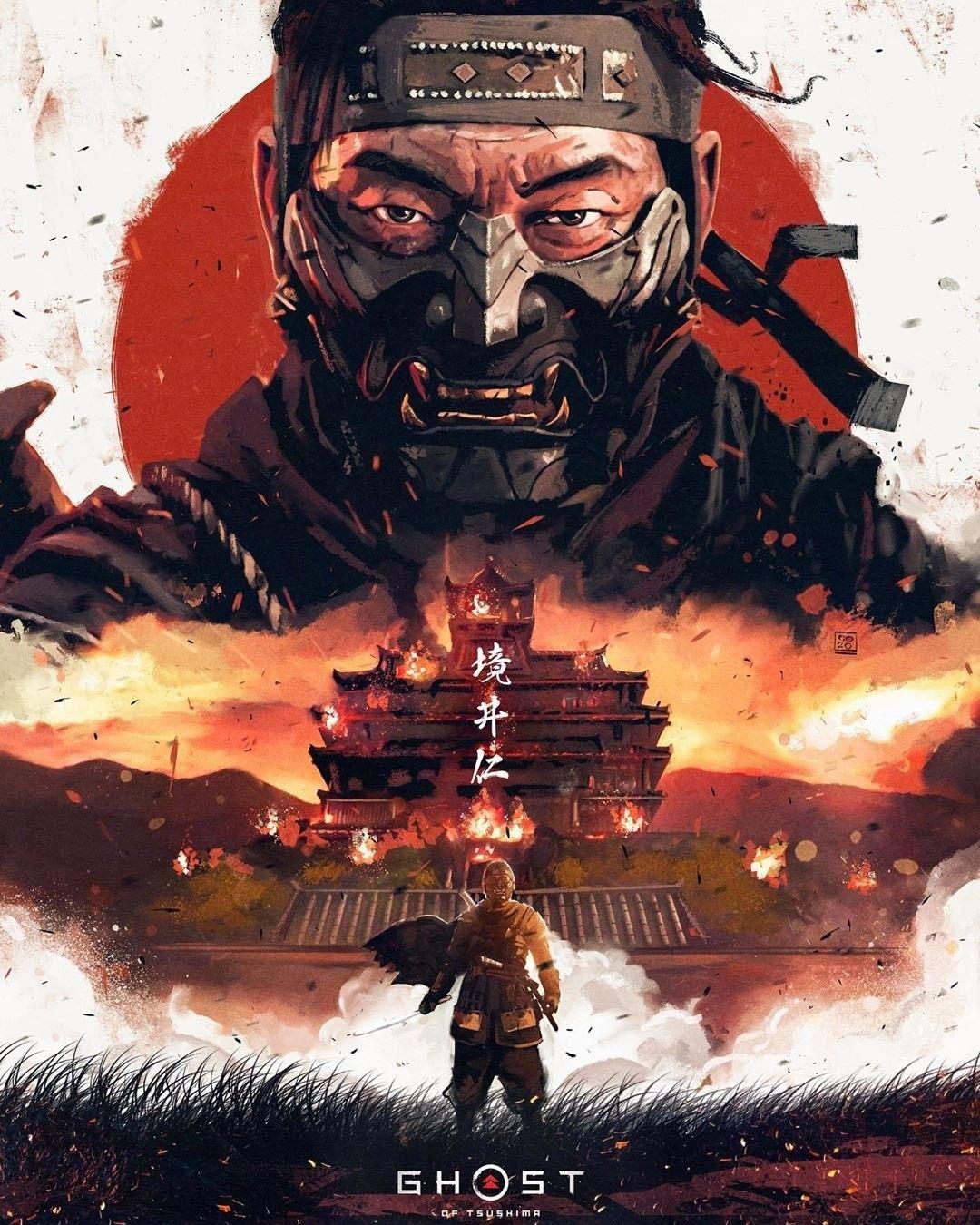 1080x1350 Ghost Of Tsushima Jin Sakai Digital Art Wallpaper