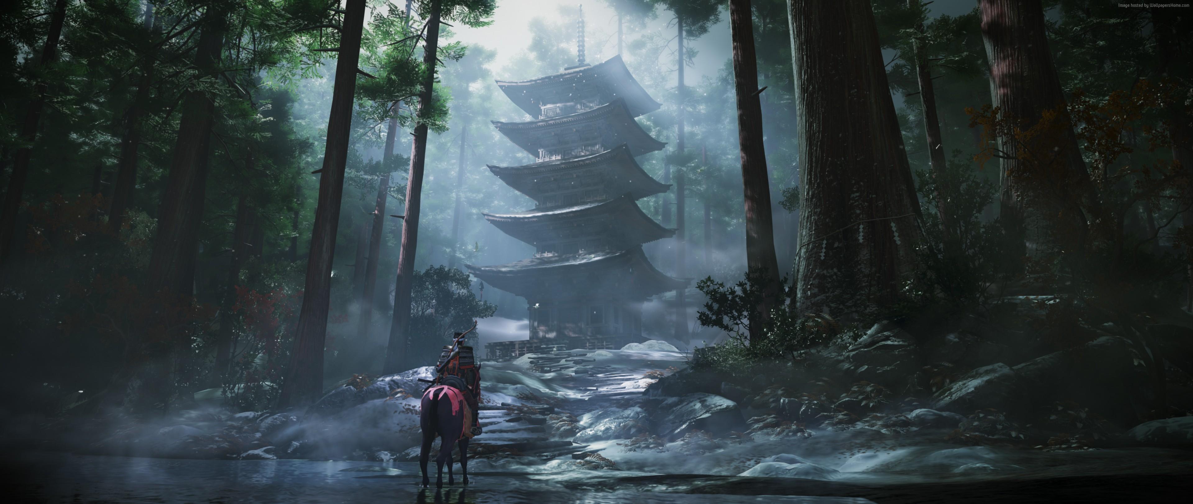 3839x1621 Ghost Of Tsushima Jin Sakai Wallpaper:3839x1621