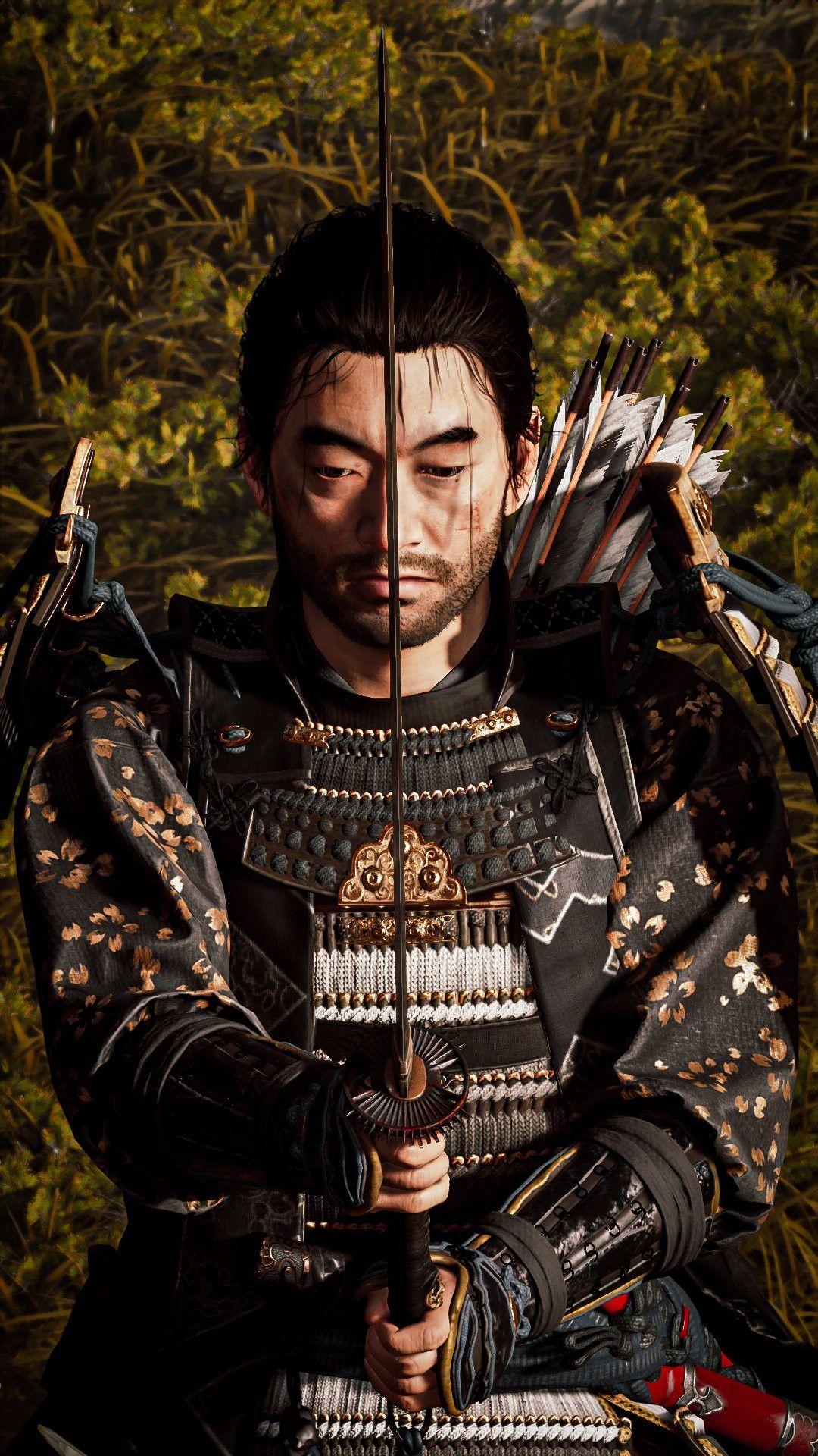 1080x1920 Ghost of Tsushima. Jin Sakai HD Wallpaper. Ghost of tsushima, Samurai warrior tattoo, Samurai art