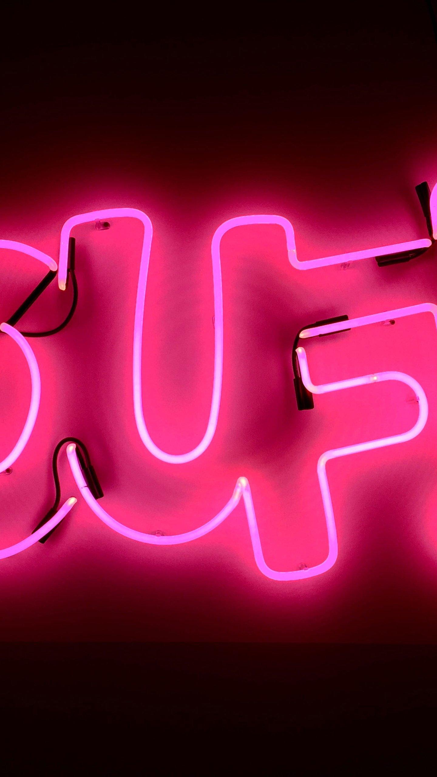 1440x2560 Ouf light signage wallpaper, OUF! neon light signage, neon sign, wallpaper • Wallpaper For You HD Wallpaper For Desktop & Mobile