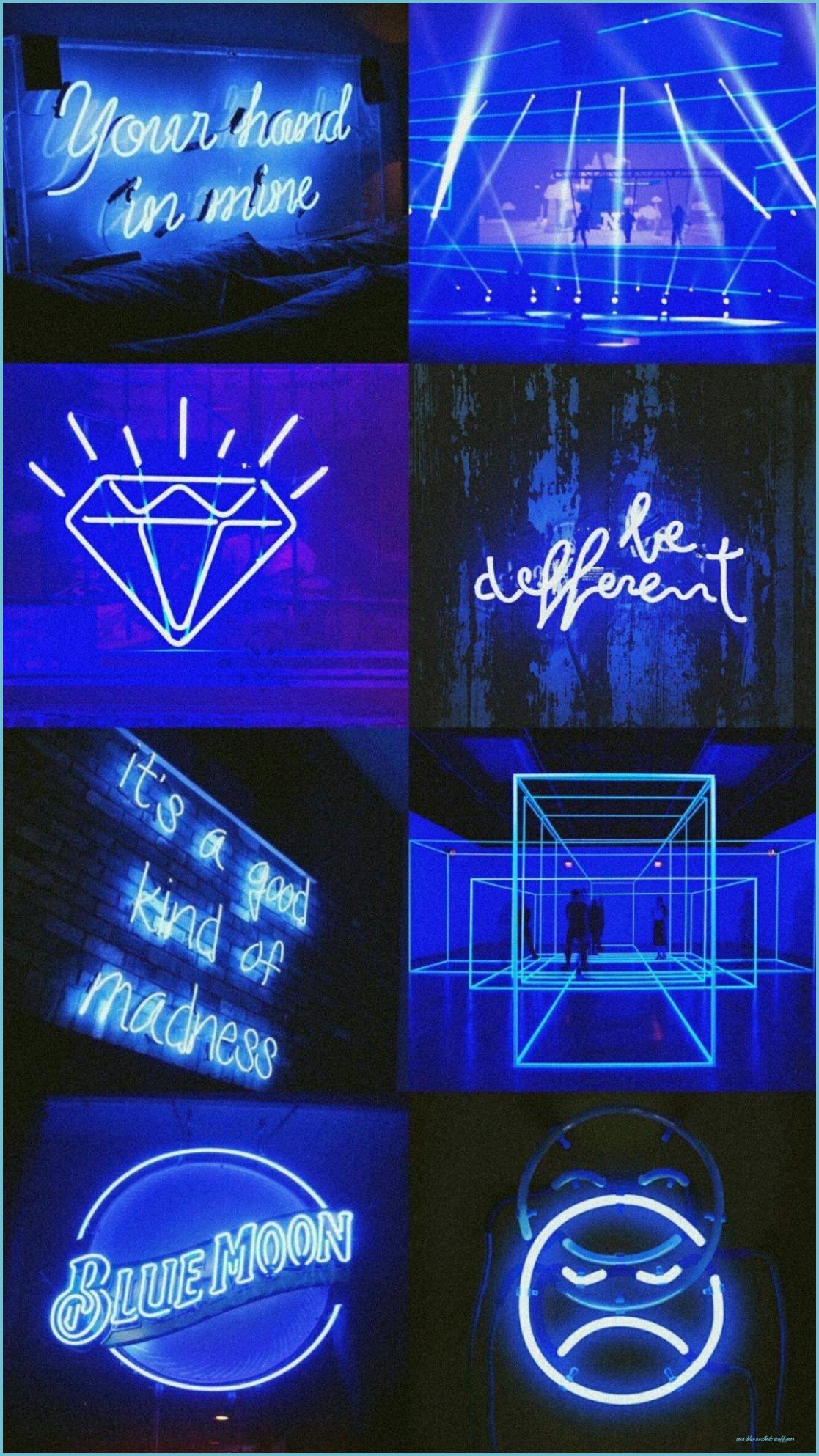 1117x1986 Aesthetic Neon Wallpaper Blue Aesthetic Wallpaper