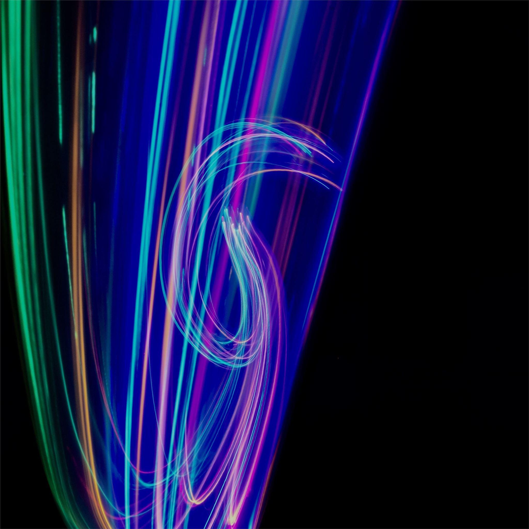 2048x2048 neon lights 5k iPad Air Wallpaper Free Download