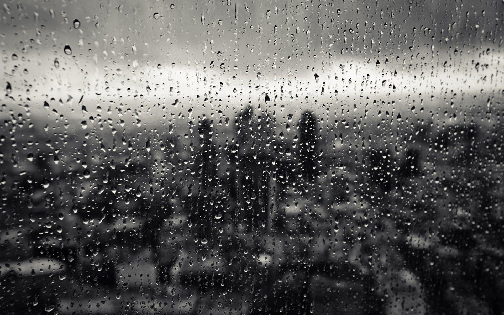 1920x1200 Rain Window Wallpaper HD