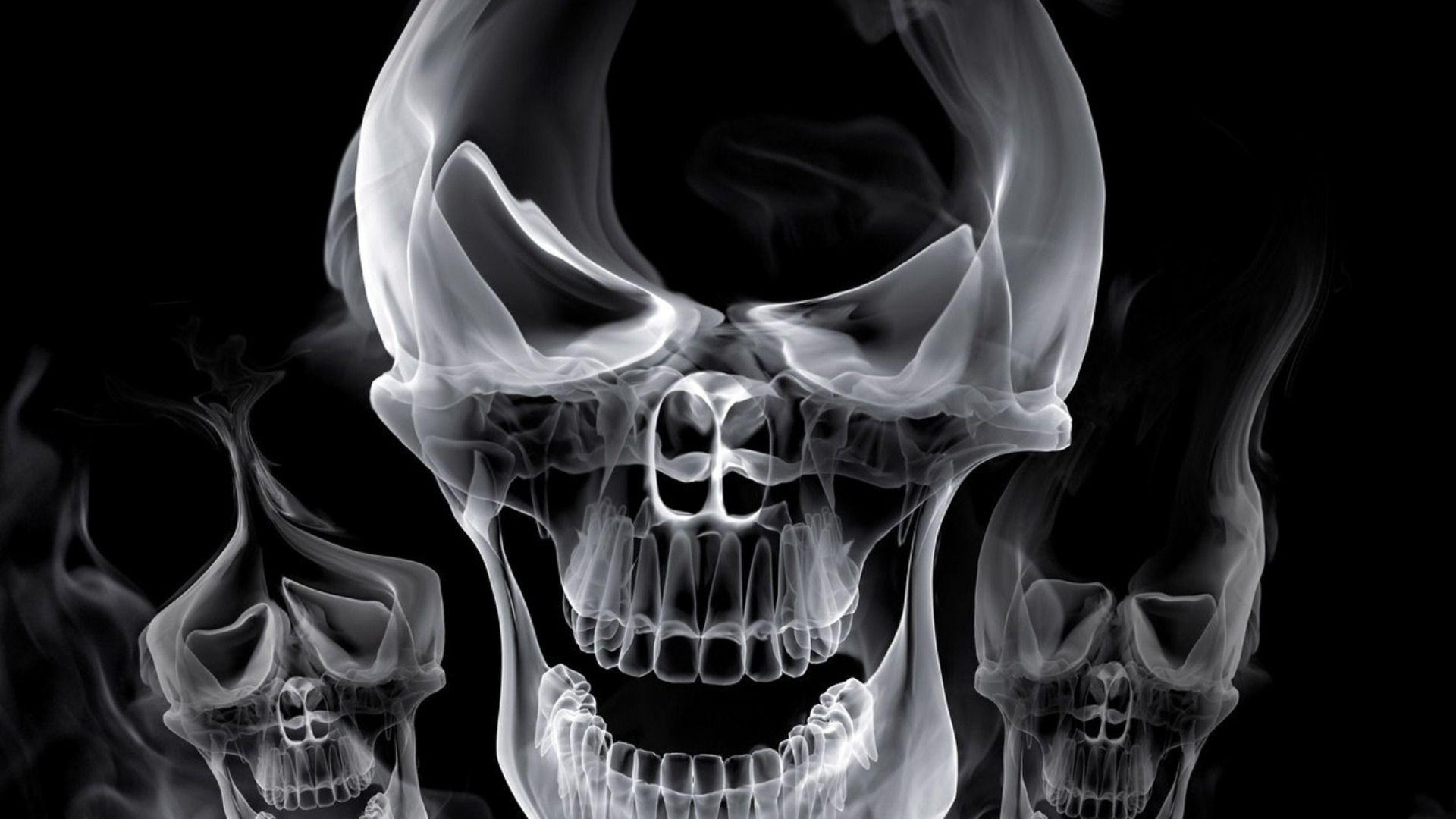 1920x1080 Smoke. Skull wallpaper, Skull art, Skull
