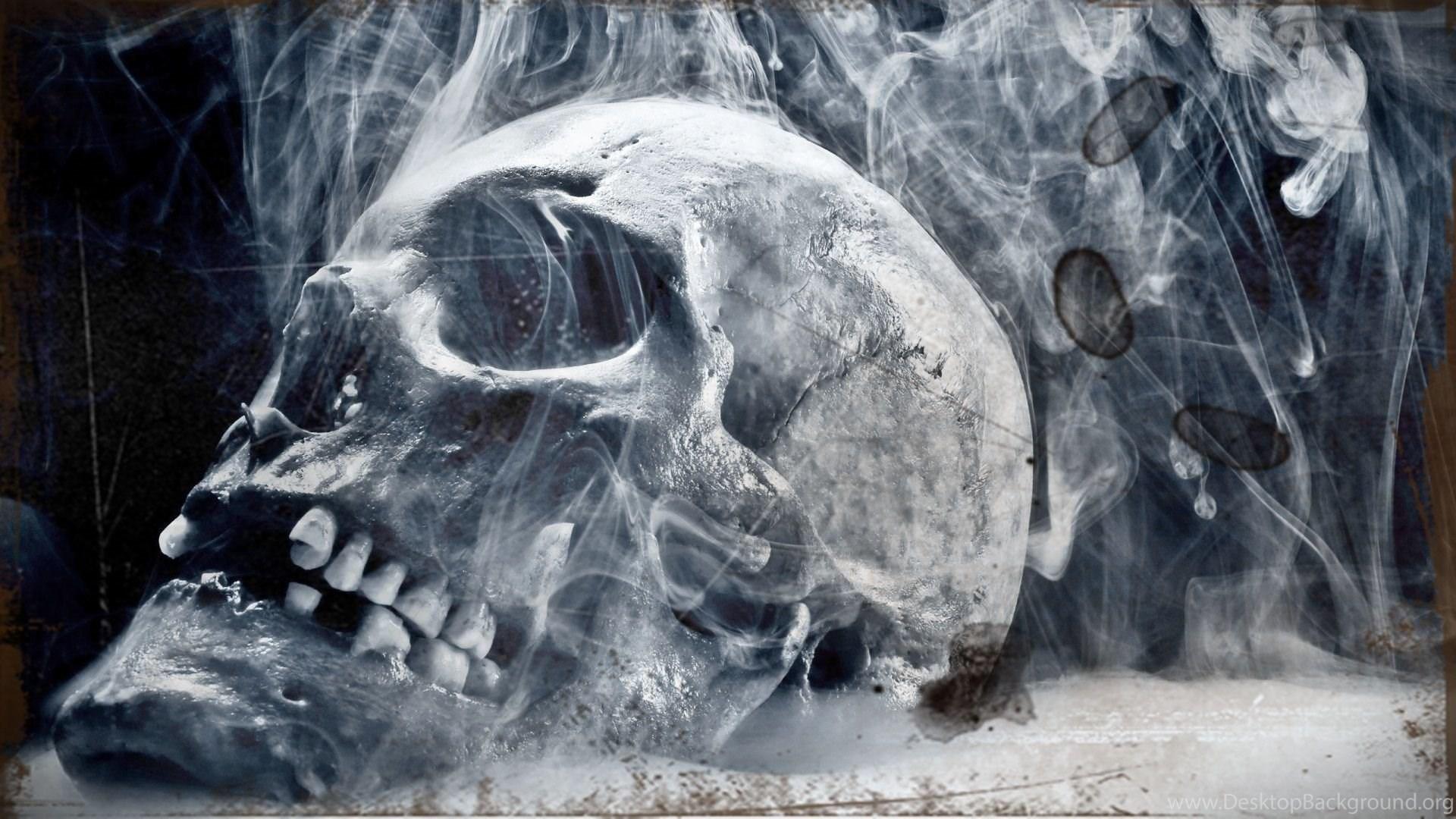 1920x1080 Skull Smoke 3D HD Wallpaper Desktop Background