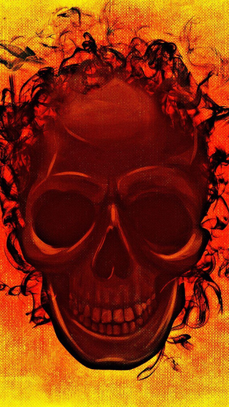 800x1420 Download Wallpaper 800x1420 Skull, Smoke, Smile, Art Iphone Se 5s 5c 5 For Parallax HD Background