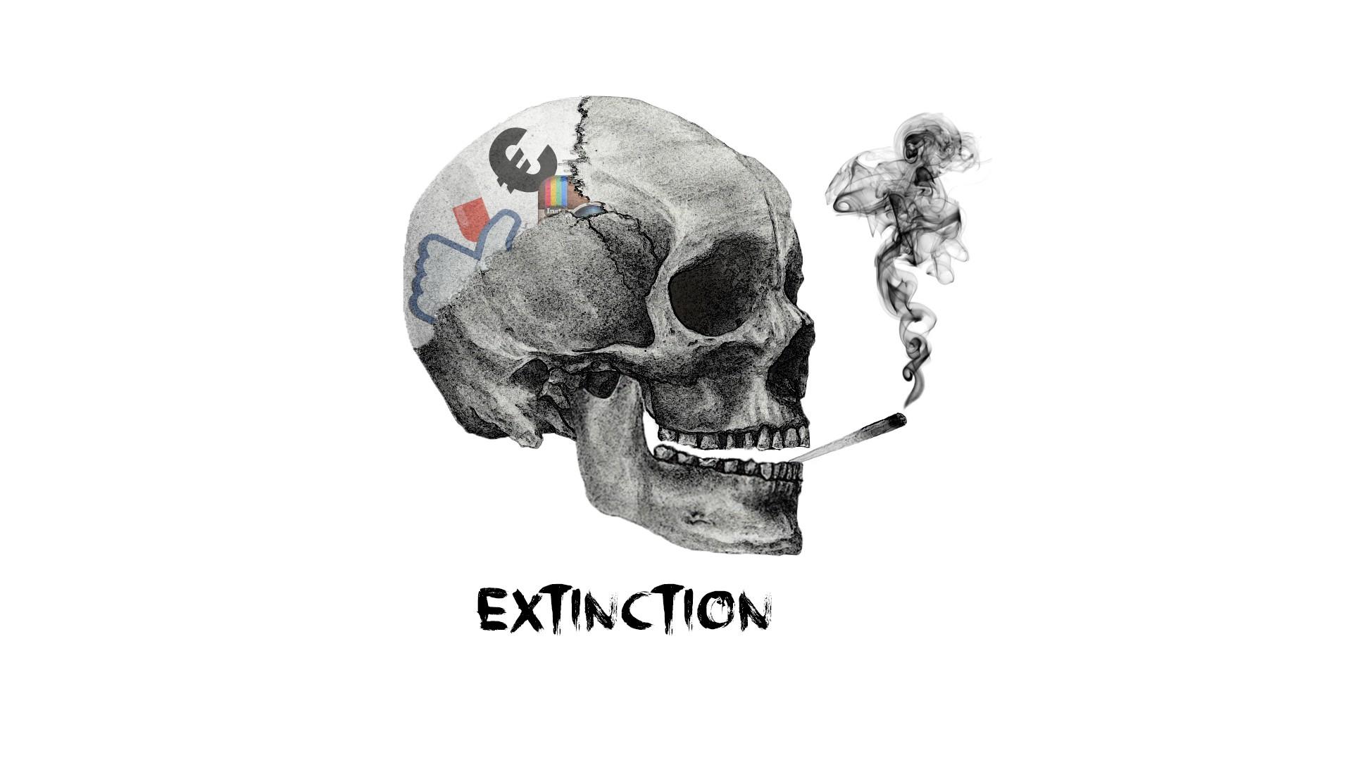 1920x1080 #simple, #abstract, #skull, #smoke, #death, #social networks wallpaper. Mocah HD Wallpaper