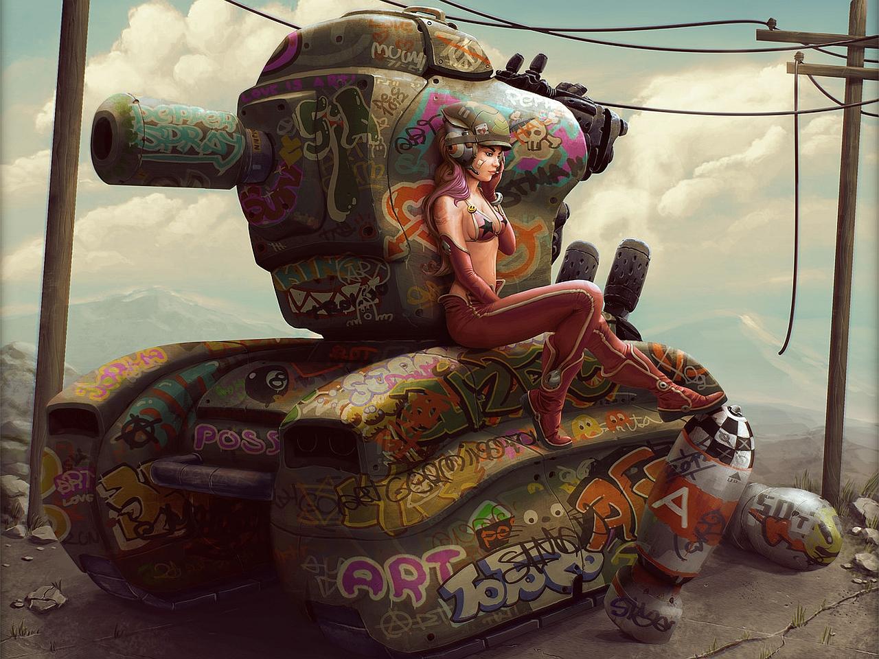 1280x960 Comics Tank Girl Wallpaper:1280x960