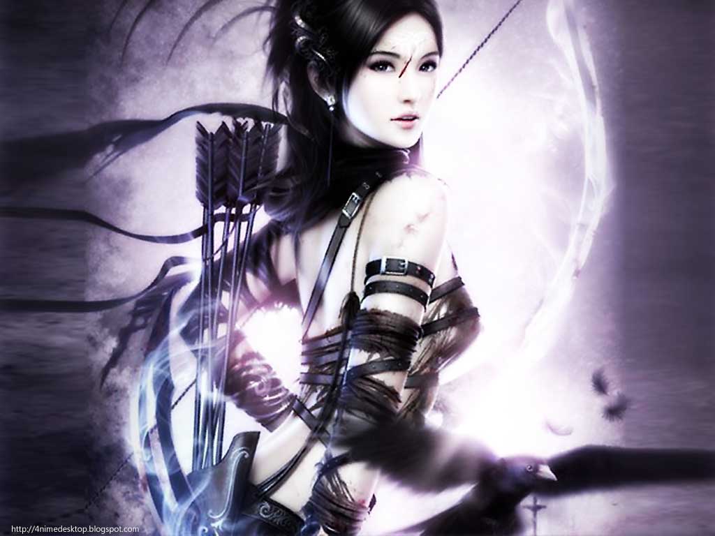 1024x768 Anime Girl Assassin 15 Desktop Wallpaper