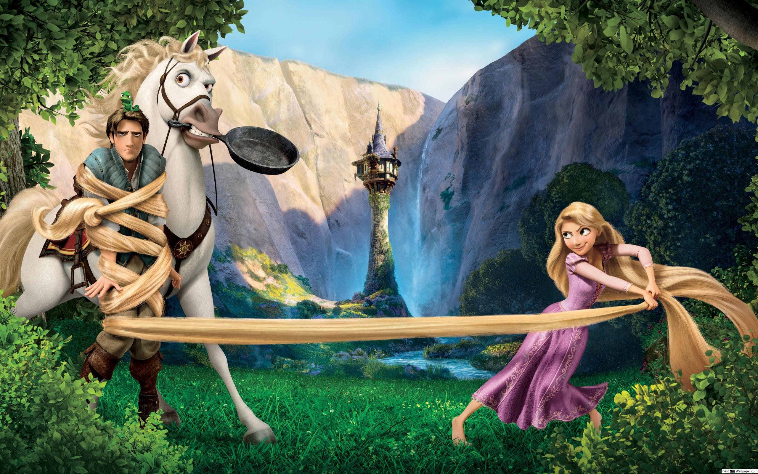 2560x1600 Eugene tangled in Rapunzel's hair HD wallpaper download