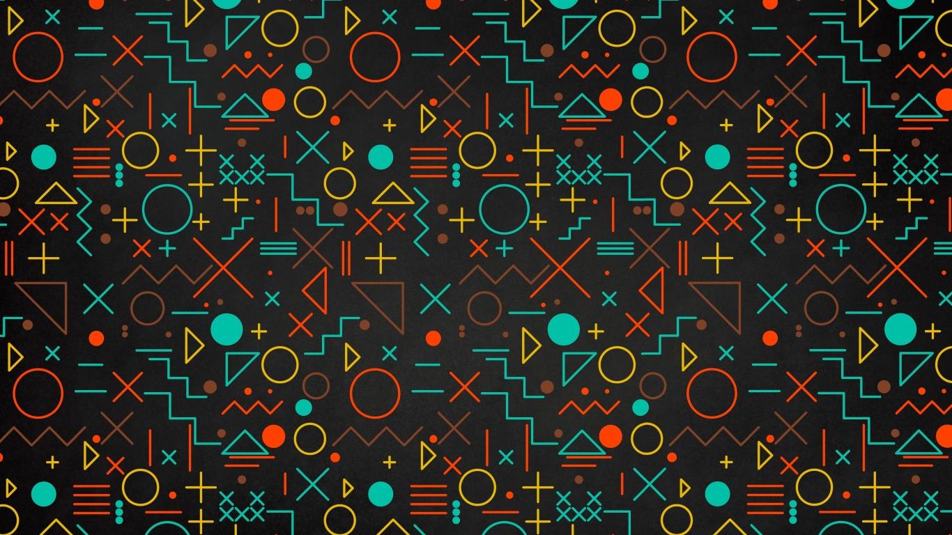 1366x768 Geometric Shapes Pattern 1366x768 Resolution Wallpaper, HD Abstract 4K Wallpaper, Image, Photo and Background