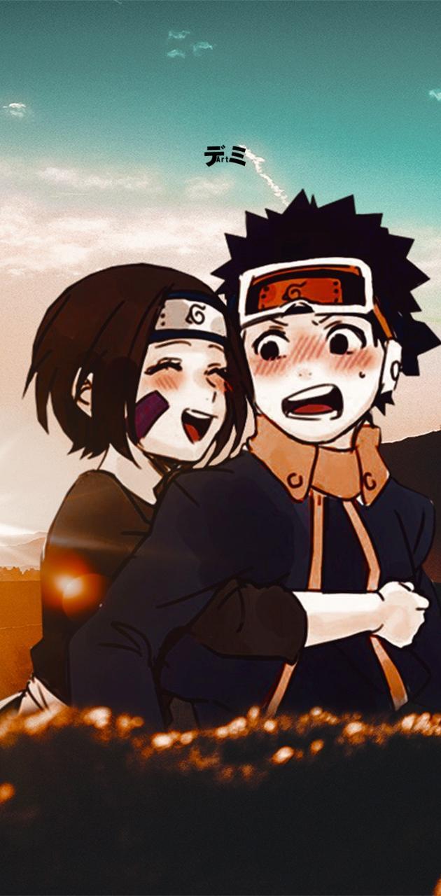 630x1280 Obito and Rin wallpaper