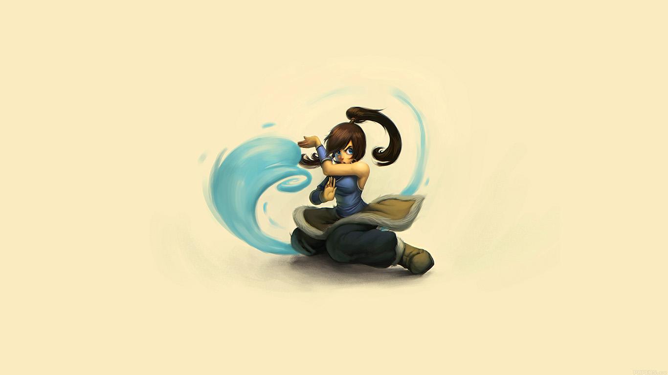 1366x768 wallpaper for desktop, laptop. cute young avatar korra drawing art