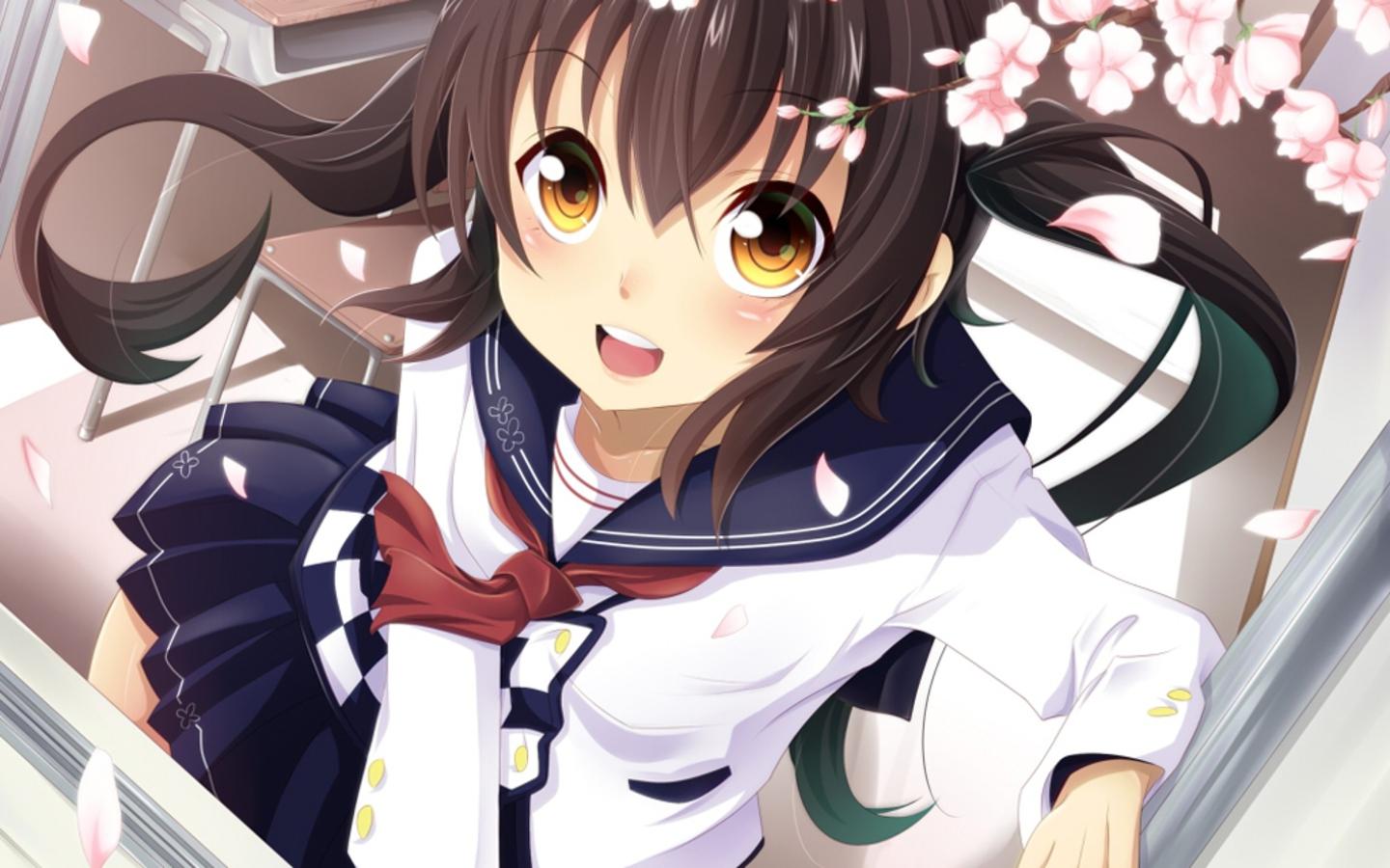 Anime Japanese School Girl Uniform Kawaii Stock Illustration 1749513566   Shutterstock