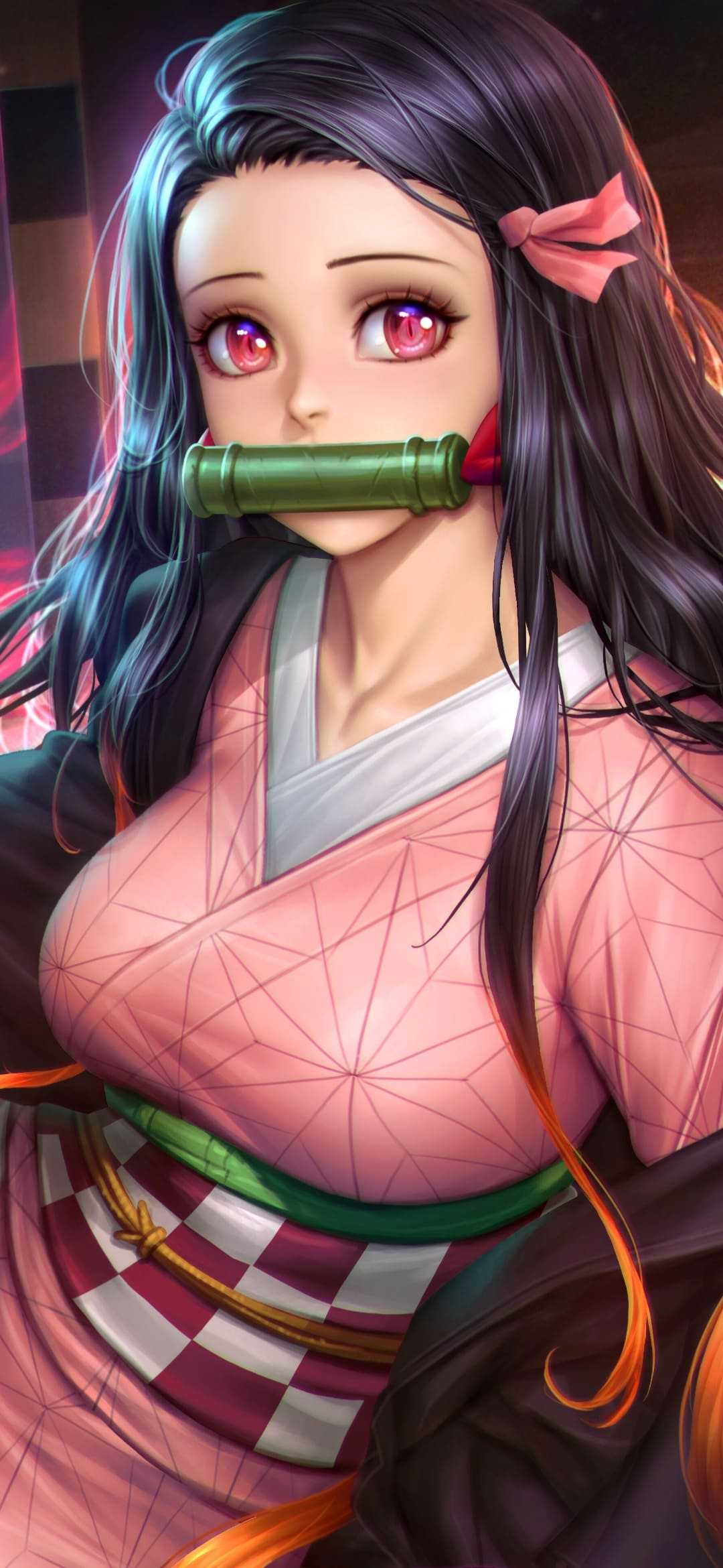 1080x2340 Nezuko Wallpaper